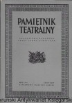 Pamiętnik Teatralny Rok 1954 zeszyt 2 (10) : czasopismo kwartalne poświęcone historii i krytyce teatru  / Praca zbiorowa 
