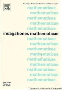 Indagationes mathematicae New Series Volume 18 No. 2, 2007
