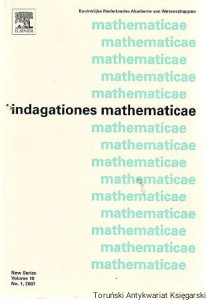 Indagationes mathematicae New Series Volume 18 No. 1, 2007
