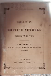 The History of England from the Accession of James the Second  1849