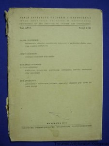 Prace Instytutu Geodezji i Kartografii  Tom XVIII Zeszyt 1 (42)