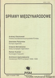 Sprawy międzynarodowe lipiec-wrzesień 1994 3 (XLVII) / Polski Instytut Spraw Międzynarodowych