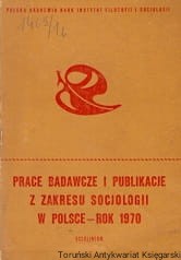 Prace badawcze i publikacje z zakresu socjologii w Polsce-Rok 1970 / Wiesława Kocyba-Kamińska (red.)