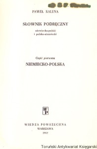 Słownik podręczny niemiecko-polski i polsko-niemiecki / Paweł Kalina