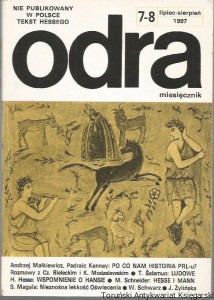 Odra 7-8 (428-429) lipiec-sierpień 1997 : miesięcznik