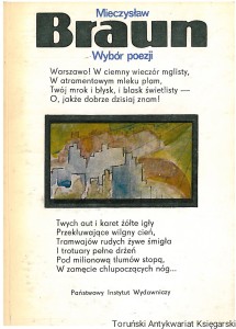 Wybór poezji / Wojciech Braun
