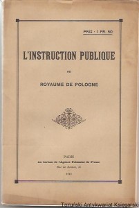 L'instruction publique au royaume de Pologne