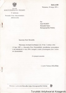 Sprawozdanie z działalności Rzecznika Praw Obywatelskich / Tadeusz Zieliński