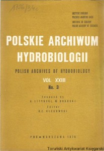 Polskie Archiwum Hydrobiologii : Polish Archives of Hydrobiology Vol. XXIII No. 3
