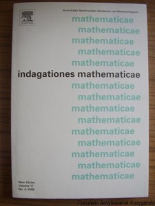 Indagationes mathematicae New Series  Volume 17 No. 4, 2006