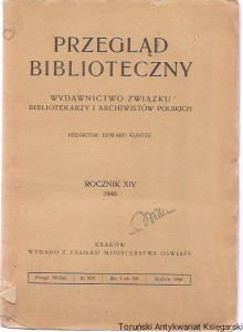 Przegląd Biblioteczny : Organ Naukowy Związku Bibliotekarzy i Archiwistów Polskich R. XIV
