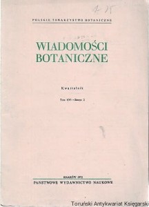 Wiadomości Botaniczne Kwartalnik Tom XVI Zeszyt 2