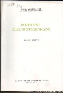 Rozprawy elektrotechniczne Tom XX Zeszyt 3