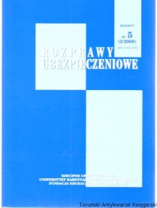 Rozprawy Ubezpieczeniowe Zeszyt 5 (2/2008)