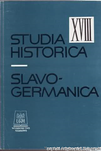 Studia Historica Slavo-Germanica Tom XVIII 
