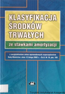 Klasyfikacja środków trwałych ze stawkami amortyzacji 