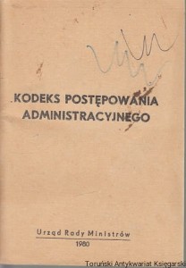 Kodeks postępowania administracyjnego 1980 (porysowana okładka)