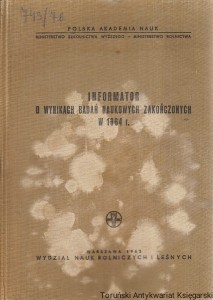Informator o wynikach badań naukowych zakończonych w 1964 r. / red. nacz. M. Birecki
