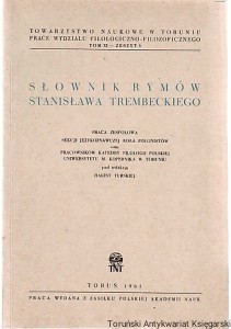 Słownik rymów Stanisława Trembeckiego / pod redakcją Haliny Turskiej